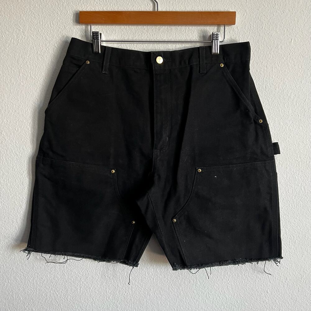 Carhartt black double knee work wear carpenter shorts